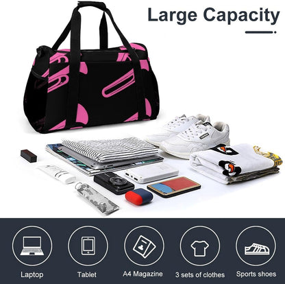 Foldable Weekender Travel Duffel Bag Lightweight Carry On Overnight Tote Bag for Women Sport Yoga