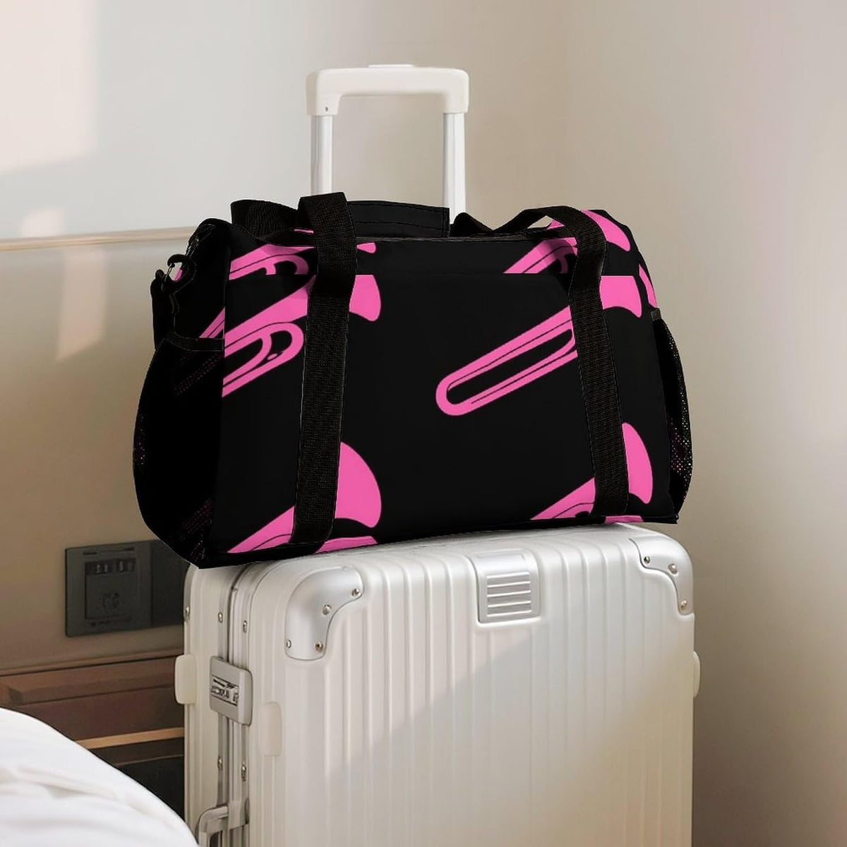 Foldable Weekender Travel Duffel Bag Lightweight Carry On Overnight Tote Bag for Women Sport Yoga