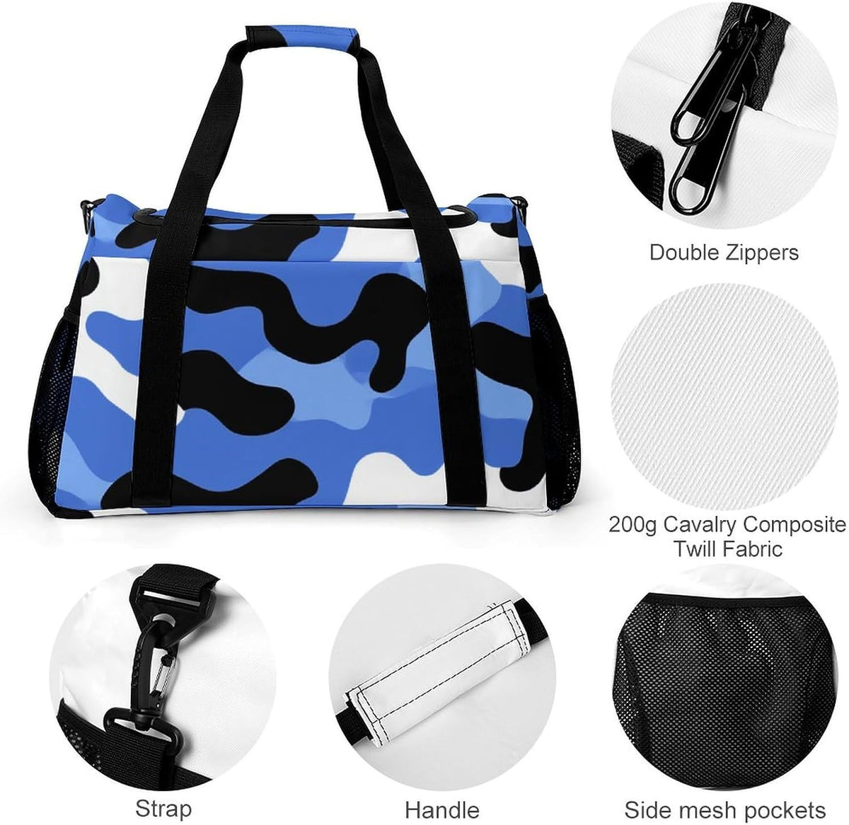 Foldable Weekender Travel Duffel Bag Lightweight Carry On Overnight Tote Bag for Women Sport Yoga