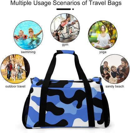 Foldable Weekender Travel Duffel Bag Lightweight Carry On Overnight Tote Bag for Women Sport Yoga