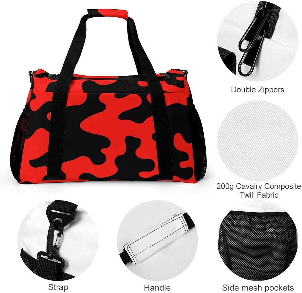 Foldable Weekender Travel Duffel Bag Lightweight Carry On Overnight Tote Bag for Women Sport Yoga