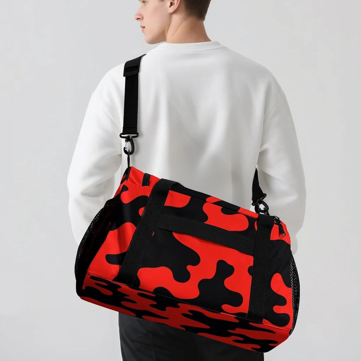 Foldable Weekender Travel Duffel Bag Lightweight Carry On Overnight Tote Bag for Women Sport Yoga