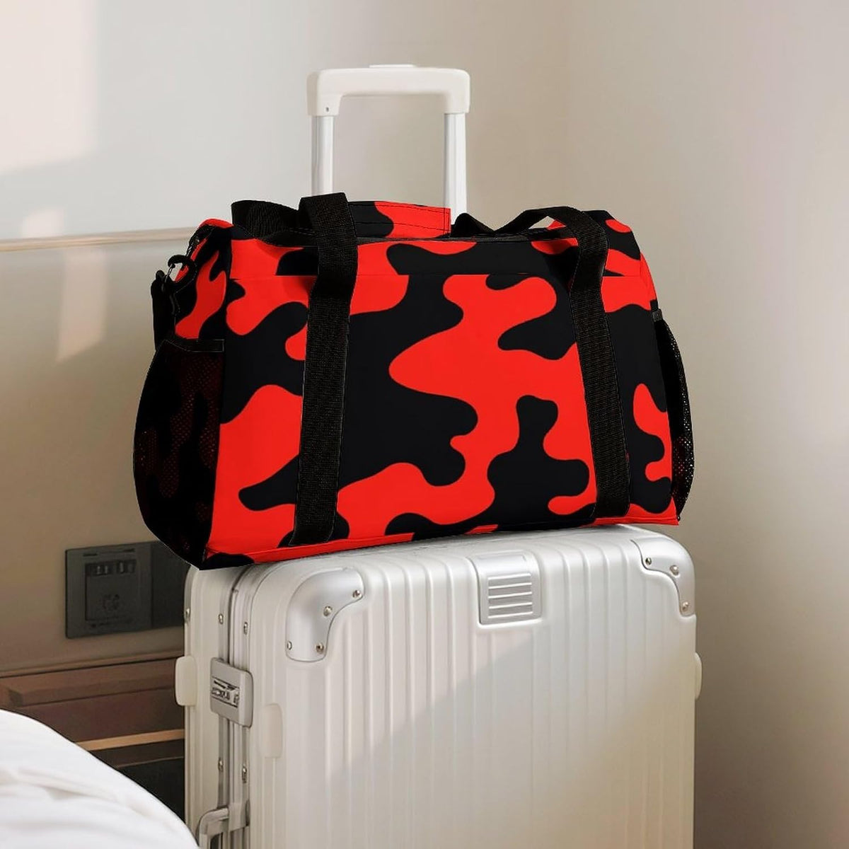 Foldable Weekender Travel Duffel Bag Lightweight Carry On Overnight Tote Bag for Women Sport Yoga