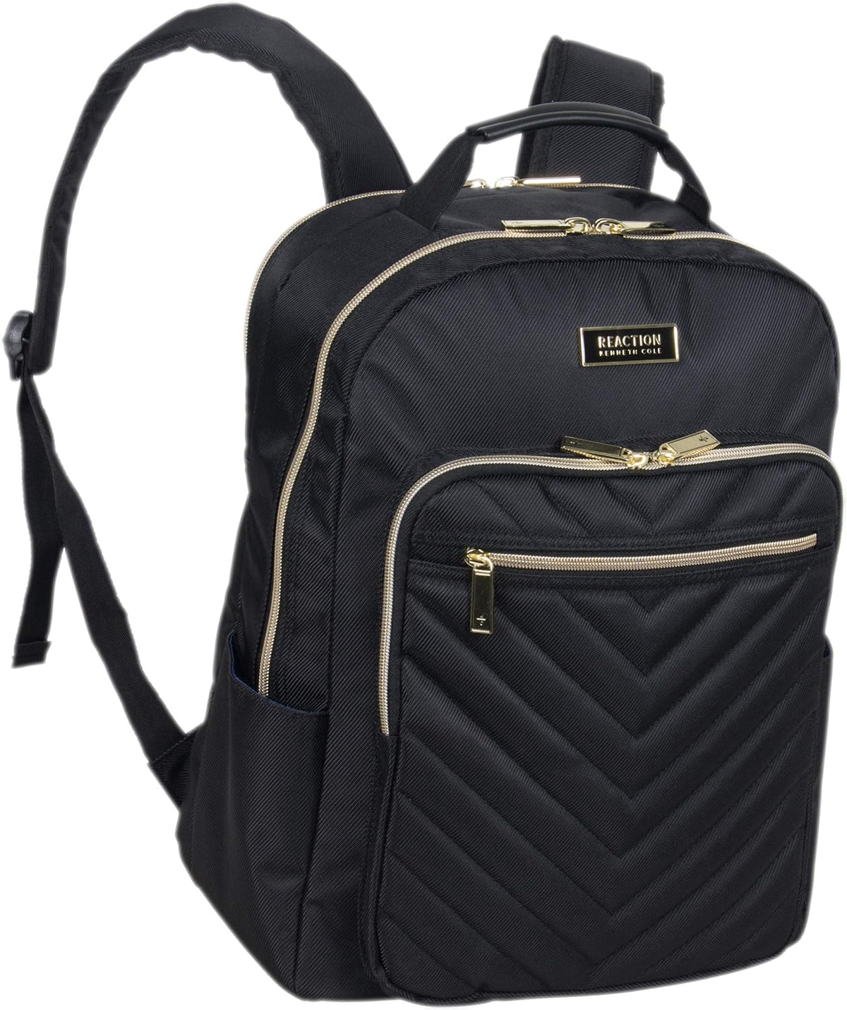 REACTION Chelsea Chevron Quilted Luggage, Black, Underseater, 17-Inch Carry On