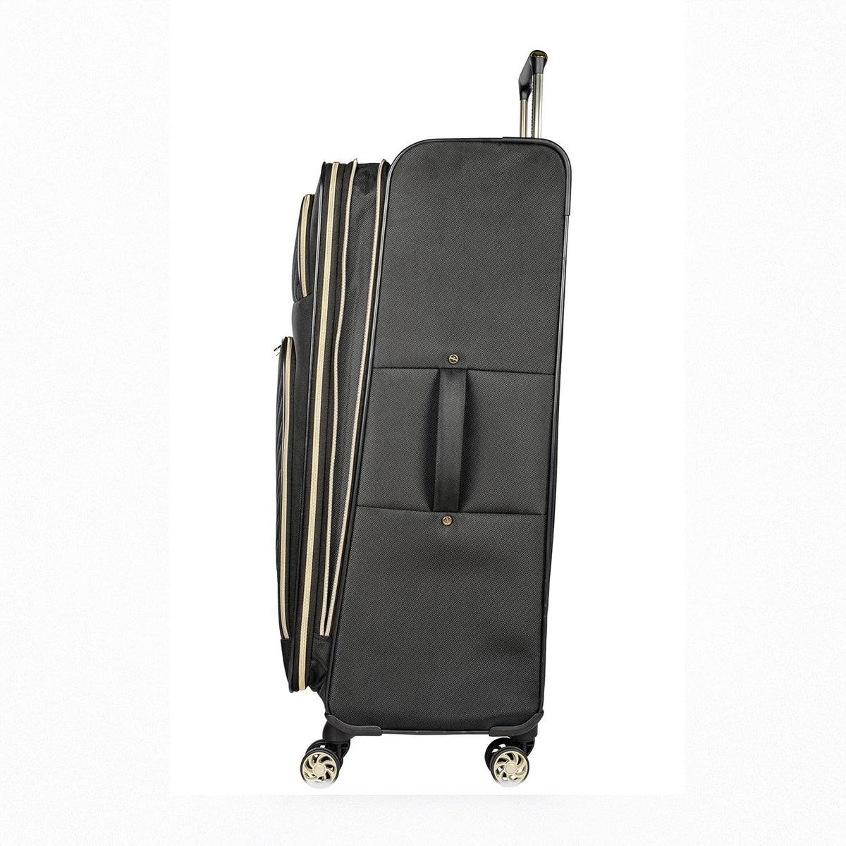 REACTION Chelsea Chevron Quilted Luggage, Black, Underseater, 17-Inch Carry On