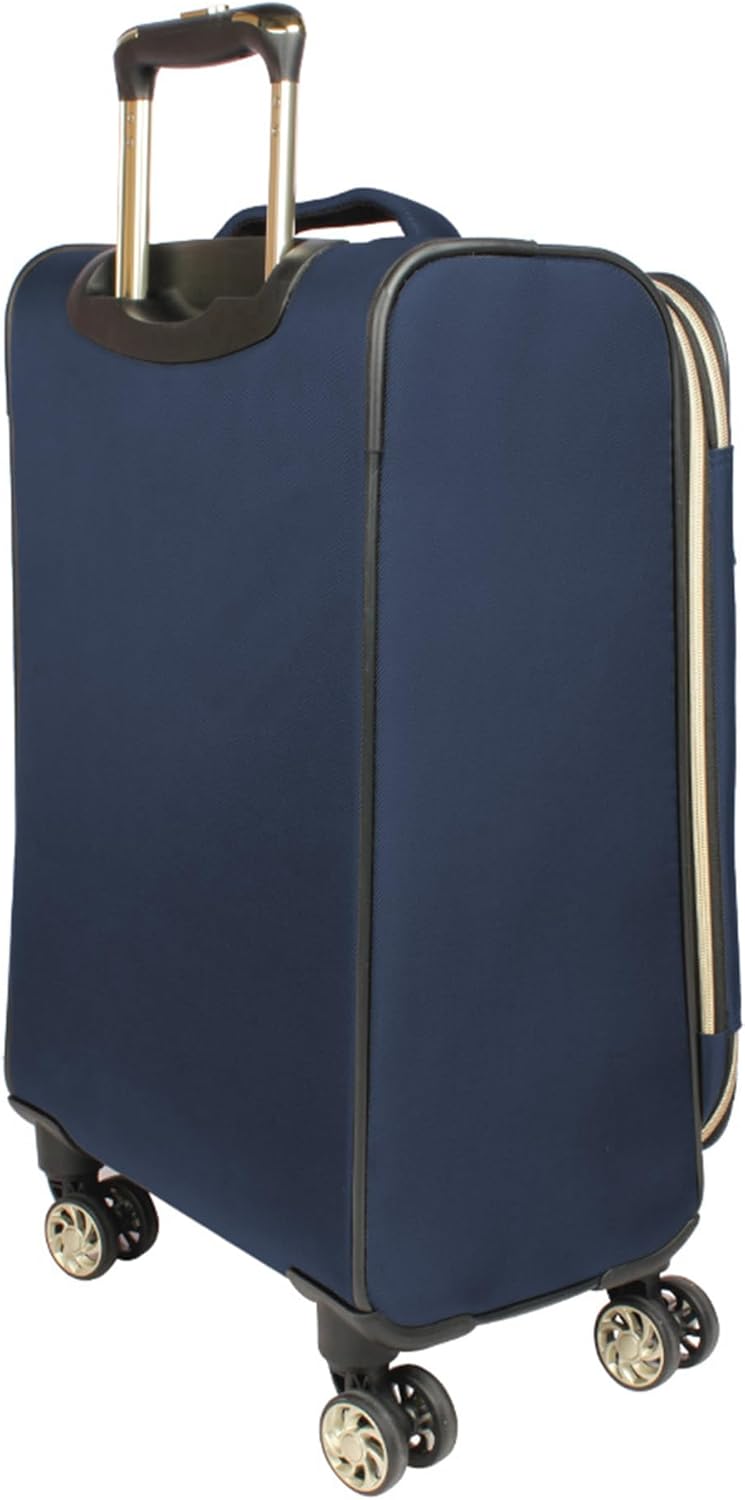 REACTION Chelsea Chevron Quilted Luggage, Black, Underseater, 17-Inch Carry On