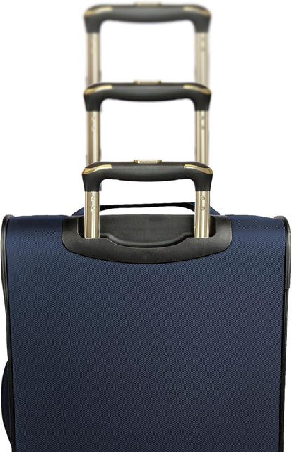 REACTION Chelsea Chevron Quilted Luggage, Black, Underseater, 17-Inch Carry On