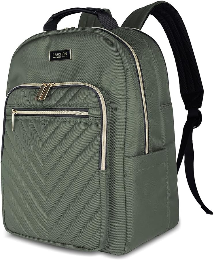 REACTION Chelsea Chevron Quilted Luggage, Black, Underseater, 17-Inch Carry On