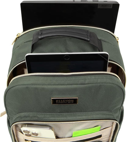 REACTION Chelsea Chevron Quilted Luggage, Black, Underseater, 17-Inch Carry On