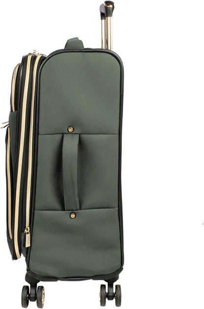 REACTION Chelsea Chevron Quilted Luggage, Black, Underseater, 17-Inch Carry On