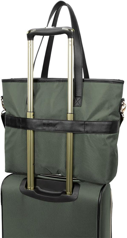 REACTION Chelsea Chevron Quilted Luggage, Black, Underseater, 17-Inch Carry On