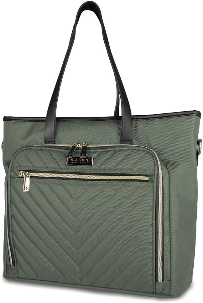 REACTION Chelsea Chevron Quilted Luggage, Black, Underseater, 17-Inch Carry On