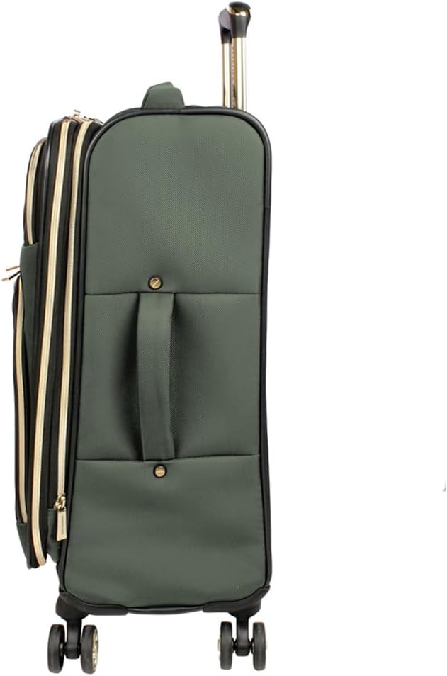 REACTION Chelsea Chevron Quilted Luggage, Black, Underseater, 17-Inch Carry On