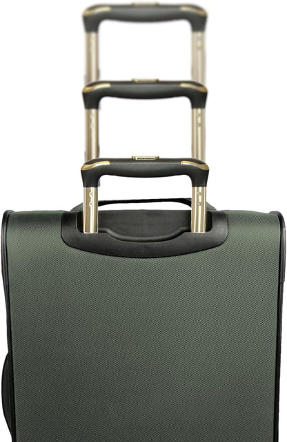 REACTION Chelsea Chevron Quilted Luggage, Black, Underseater, 17-Inch Carry On