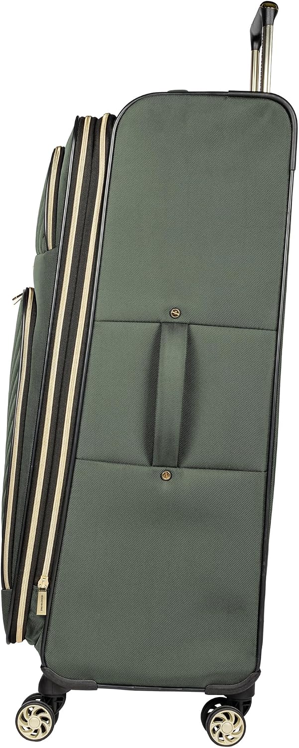 REACTION Chelsea Chevron Quilted Luggage, Black, Underseater, 17-Inch Carry On