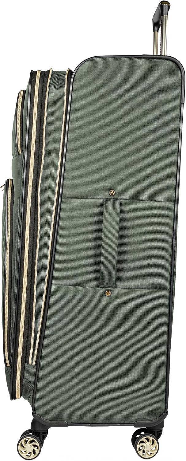 REACTION Chelsea Chevron Quilted Luggage, Black, Underseater, 17-Inch Carry On