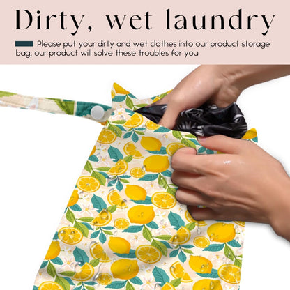 4 Pack Lemon Print Wet Dry Bags, Waterproof Summer Beach Travel Swimsuit Bags, Reusable Gym Toiletry Bags, Vacation Gifts for Friends