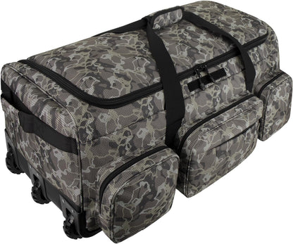 120L 3 Wheel Tactical Rolling Duffle Bag, Heavy Duty Military Deployment Luggage, 900D Waterproof Duffel for Camping Travel Outdoor Sports