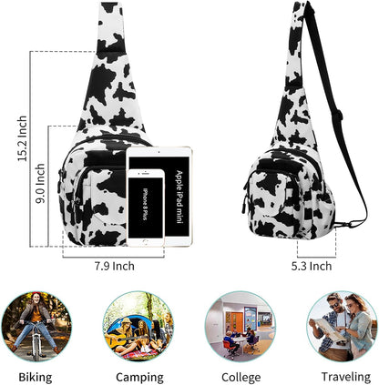 Small Sling Bag for Women Crossbody Backpack Hiking Travel Daypack Chest Bag Lightweight Shoulder Bag