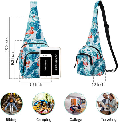 Small Sling Bag for Women Crossbody Backpack Hiking Travel Daypack Chest Bag Lightweight Shoulder Bag