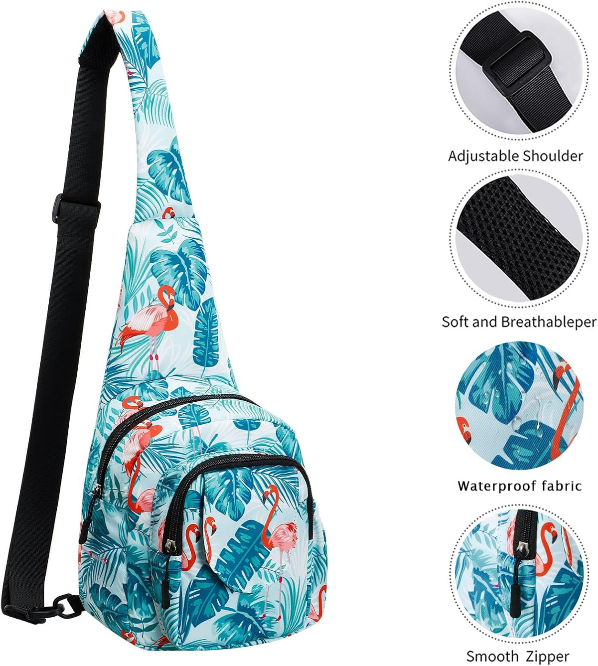 Small Sling Bag for Women Crossbody Backpack Hiking Travel Daypack Chest Bag Lightweight Shoulder Bag