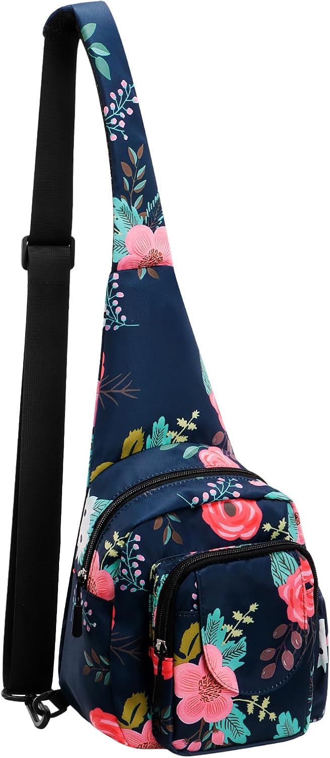 Small Sling Bag for Women Crossbody Backpack Hiking Travel Daypack Chest Bag Lightweight Shoulder Bag