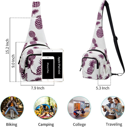 Small Sling Bag for Women Crossbody Backpack Hiking Travel Daypack Chest Bag Lightweight Shoulder Bag