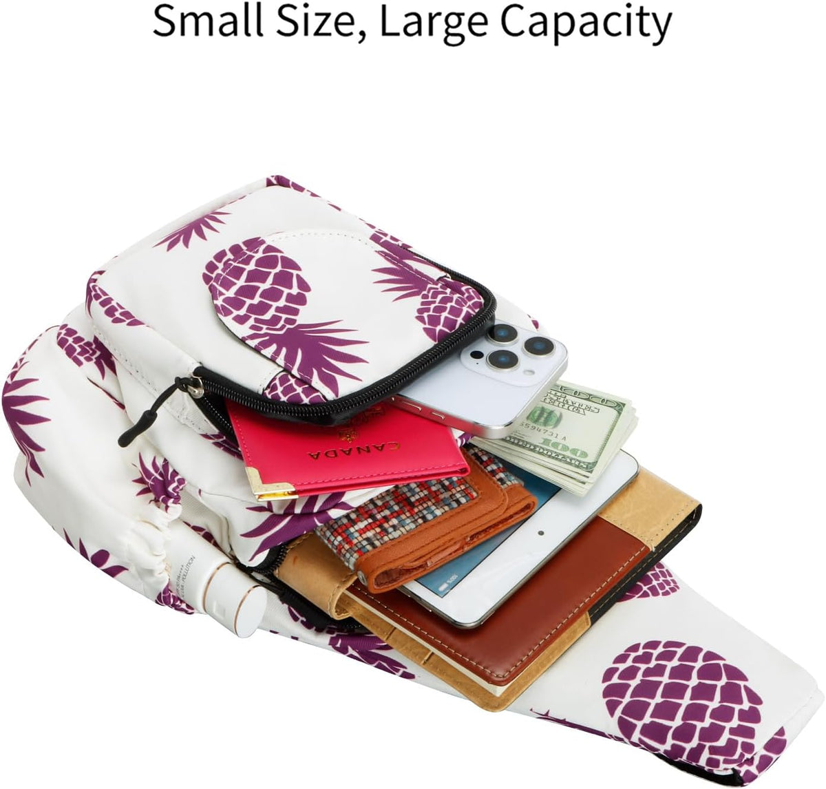 Small Sling Bag for Women Crossbody Backpack Hiking Travel Daypack Chest Bag Lightweight Shoulder Bag