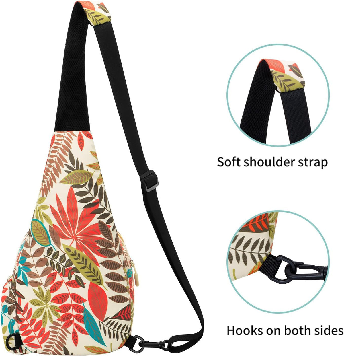 Small Sling Bag for Women Crossbody Backpack Hiking Travel Daypack Chest Bag Lightweight Shoulder Bag