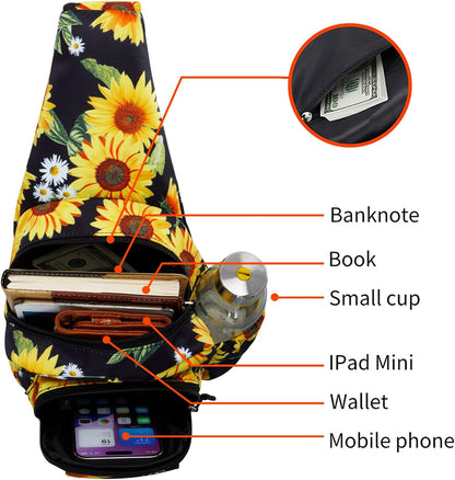Small Sling Bag for Women Crossbody Backpack Hiking Travel Daypack Chest Bag Lightweight Shoulder Bag