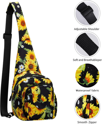 Small Sling Bag for Women Crossbody Backpack Hiking Travel Daypack Chest Bag Lightweight Shoulder Bag