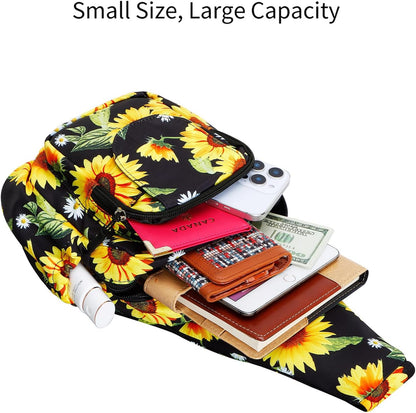 Small Sling Bag for Women Crossbody Backpack Hiking Travel Daypack Chest Bag Lightweight Shoulder Bag