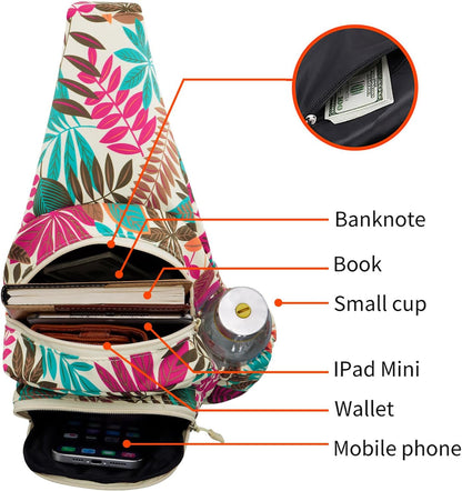 Small Sling Bag for Women Crossbody Backpack Hiking Travel Daypack Chest Bag Lightweight Shoulder Bag