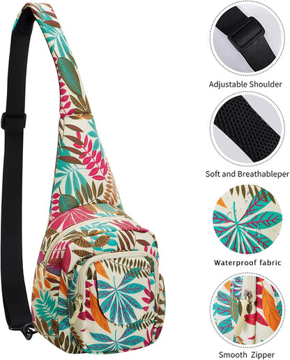 Small Sling Bag for Women Crossbody Backpack Hiking Travel Daypack Chest Bag Lightweight Shoulder Bag