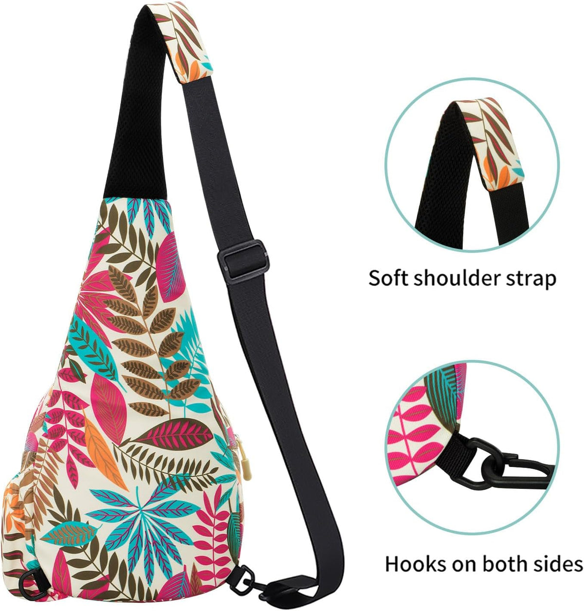 Small Sling Bag for Women Crossbody Backpack Hiking Travel Daypack Chest Bag Lightweight Shoulder Bag