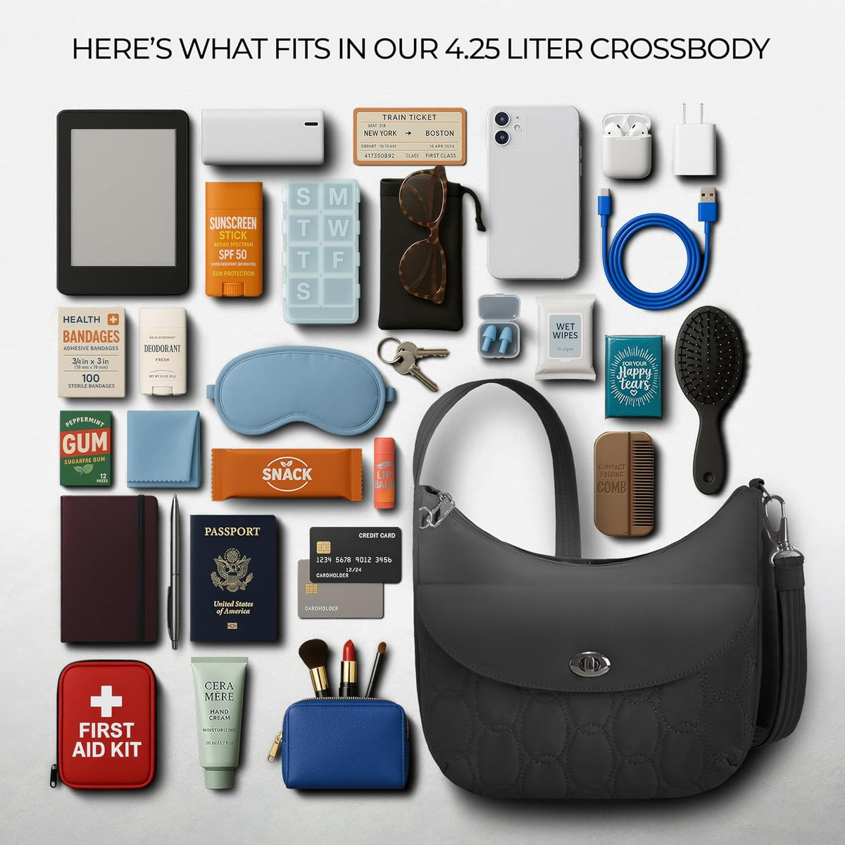 Anti-Theft Runways Medium Crossbody