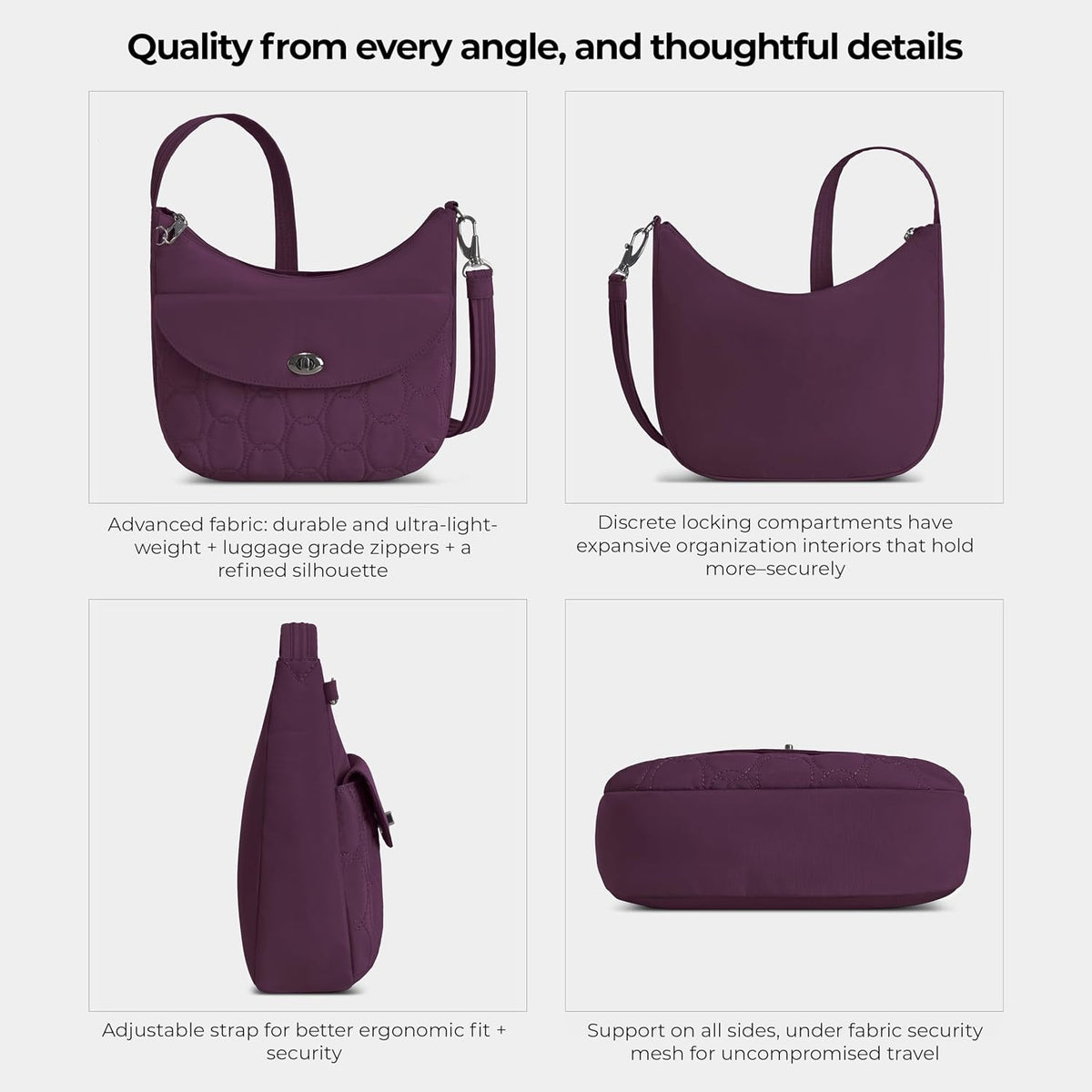 Anti-Theft Runways Medium Crossbody