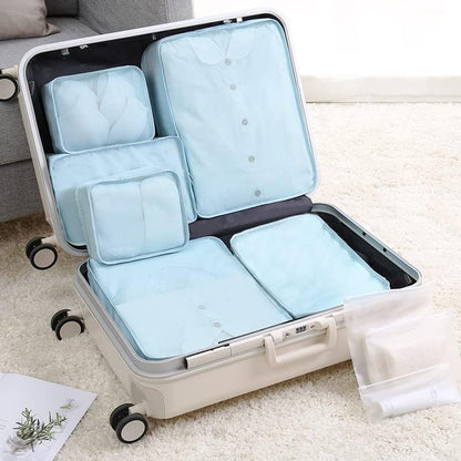 Packing cubes for Travel, Luggage Organizer Bags 6 Set Packing Cubes for Suitcases Travel Essentials for Carry on Mesh Suitcase Organizer with Shoe Bag (pink)