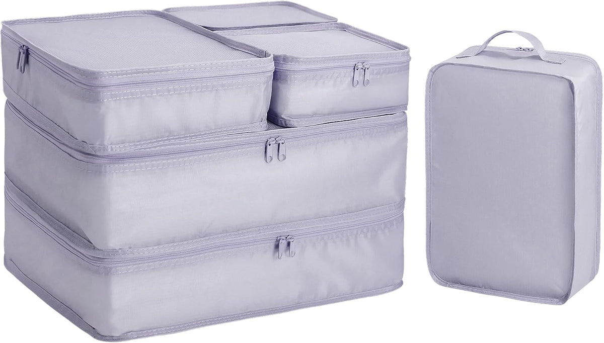 Packing cubes for Travel, Luggage Organizer Bags 6 Set Packing Cubes for Suitcases Travel Essentials for Carry on Mesh Suitcase Organizer with Shoe Bag (pink)