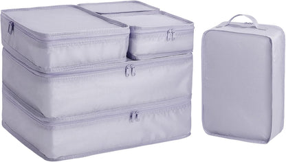 Packing cubes for Travel, Luggage Organizer Bags 6 Set Packing Cubes for Suitcases Travel Essentials for Carry on Mesh Suitcase Organizer with Shoe Bag (pink)