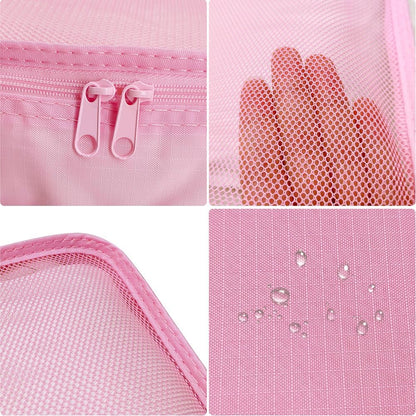 Packing cubes for Travel, Luggage Organizer Bags 6 Set Packing Cubes for Suitcases Travel Essentials for Carry on Mesh Suitcase Organizer with Shoe Bag (pink)