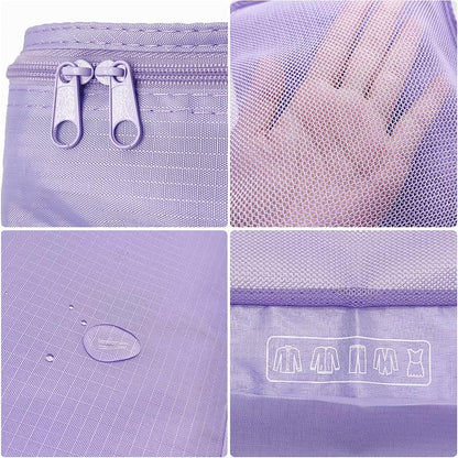 Packing cubes for Travel, Luggage Organizer Bags 6 Set Packing Cubes for Suitcases Travel Essentials for Carry on Mesh Suitcase Organizer with Shoe Bag (pink)