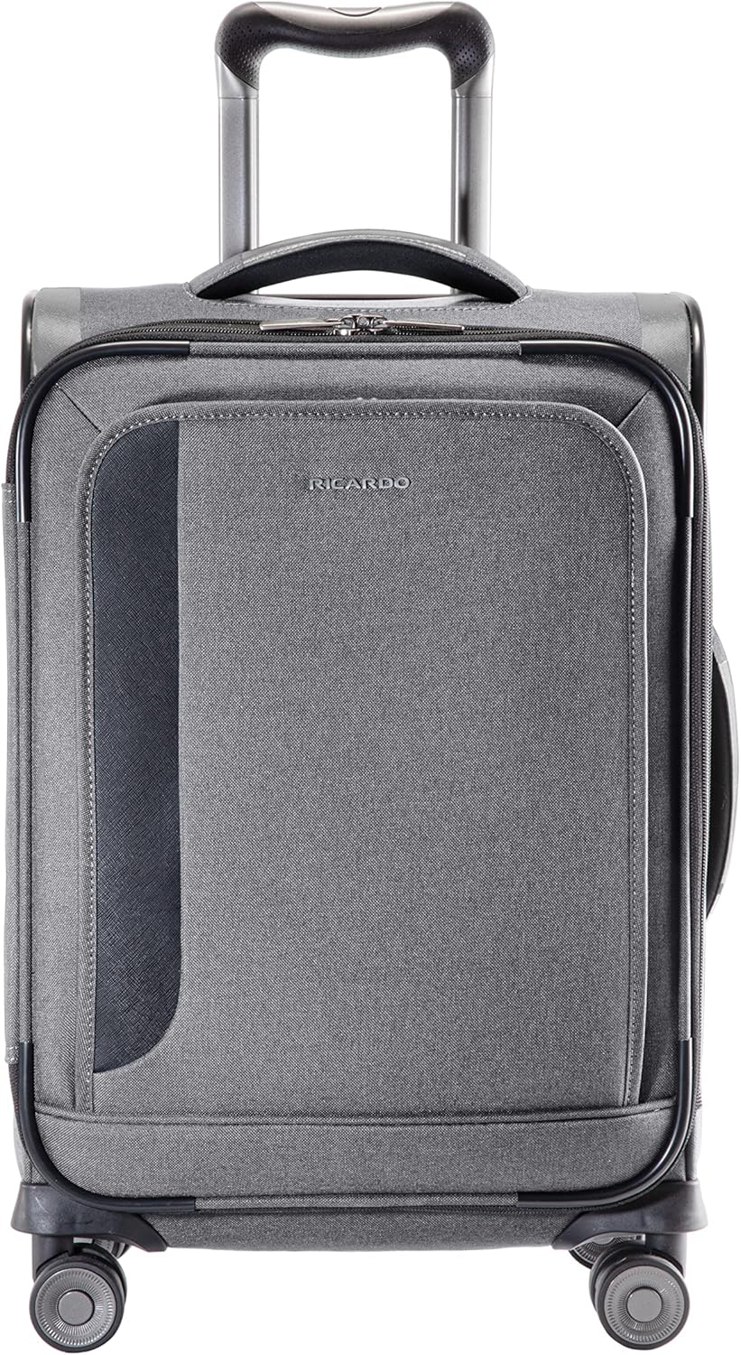 Malibu Bay 3.0 Softside, 4 Wheel Spinner, Lightweight Suitcase, Unisex, Stylish, Blue, Carry-On 20-Inch