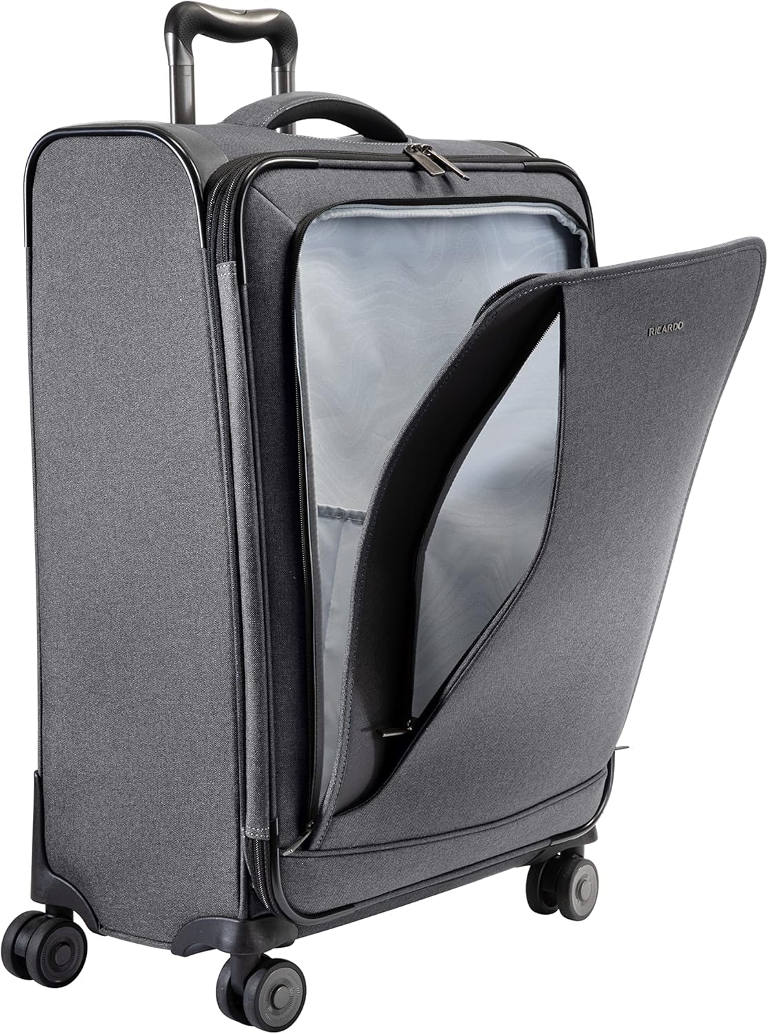 Malibu Bay 3.0 Softside, 4 Wheel Spinner, Lightweight Suitcase, Unisex, Stylish, Blue, Carry-On 20-Inch