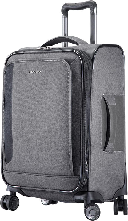 Malibu Bay 3.0 Softside, 4 Wheel Spinner, Lightweight Suitcase, Unisex, Stylish, Blue, Carry-On 20-Inch