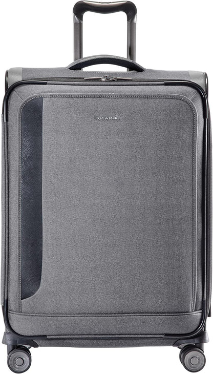 Malibu Bay 3.0 Softside, 4 Wheel Spinner, Lightweight Suitcase, Unisex, Stylish, Blue, Carry-On 20-Inch