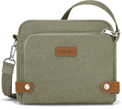 Anti Theft Crossbody Bag for Women, RFID Blocking Travel Purse with Lockable Zippers & Slash Resistant Strap