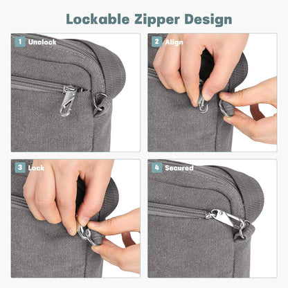 Anti Theft Crossbody Bag for Women, RFID Blocking Travel Purse with Lockable Zippers & Slash Resistant Strap