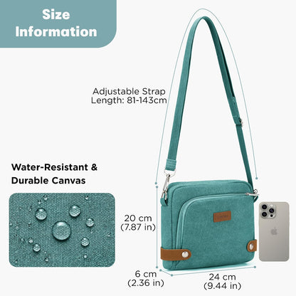 Anti Theft Crossbody Bag for Women, RFID Blocking Travel Purse with Lockable Zippers & Slash Resistant Strap