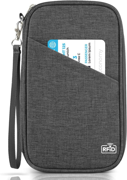 Passport Holder Family, Women Rfid Blocking Passport Wallet, Travel Document Organizer for Premium Wallets, Waterproof Passport Holders Bag for Women & Men Traveling, Credit Cards Case
